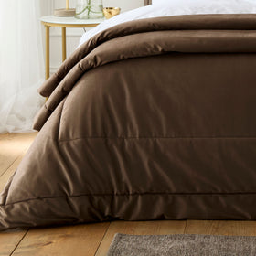 Appletree Harlan Velvet 235cm x 235cm Bedspread Chocolate