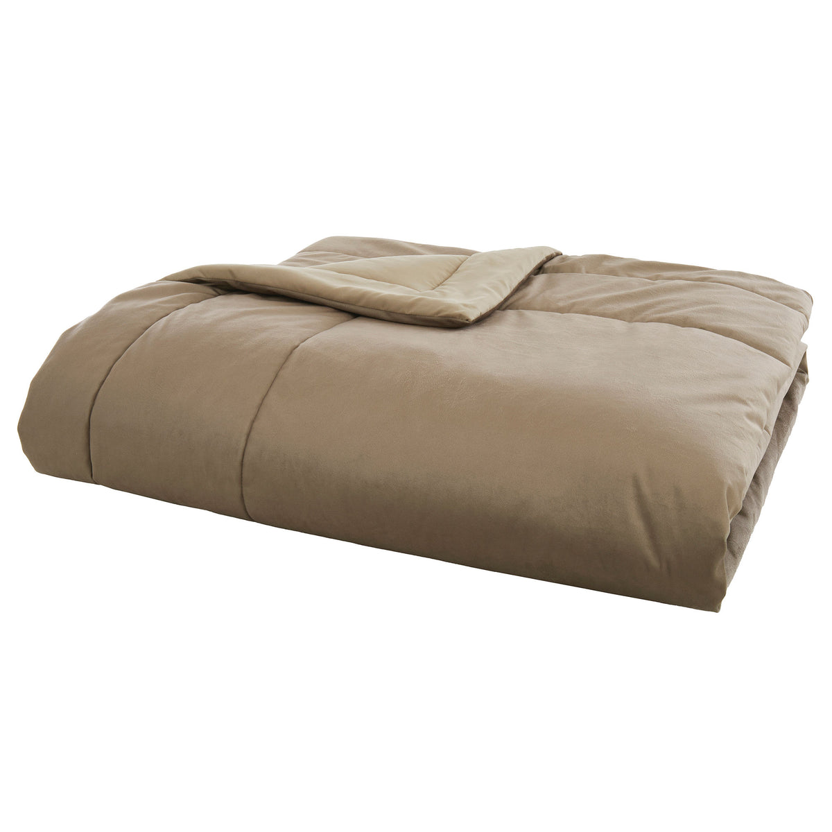 Appletree Harlan Velvet Touch 235cm x 235cm Bedspread Taupe