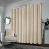 Enhanced Living Hampton Velvet Ready Made Eyelet Blackout Curtains Cream