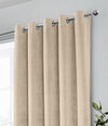 Enhanced Living Hampton Velvet Ready Made Eyelet Blackout Curtains Cream