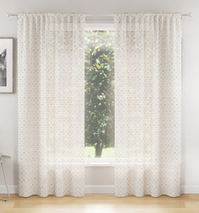Hanoi Ready Made Voile Curtains Grey