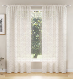 Hanoi Ready Made Voile Curtains Natural