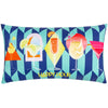 Happy Hour Abstract Boudoir Outdoor Filled Cushion 30cm x 50cm Blue