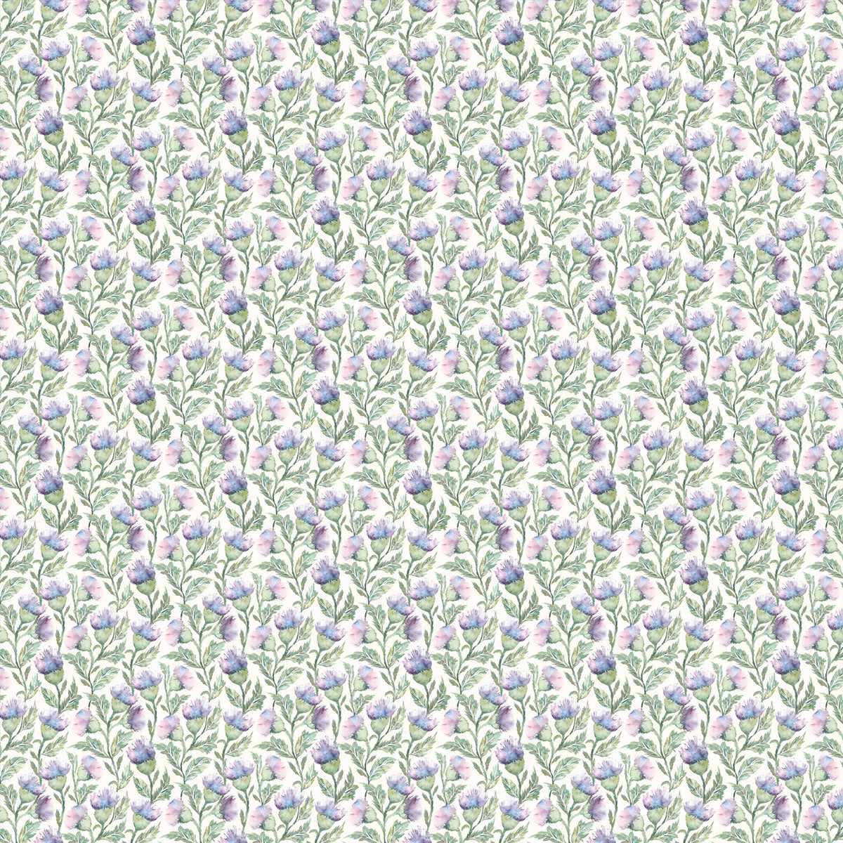 Voyage Maison Hawick Printed Cotton Fabric Heather