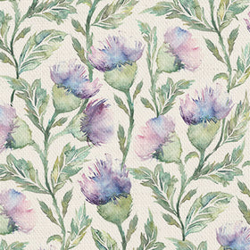 Voyage Maison Hawick Printed Cotton Fabric Heather