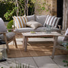 Yard Hayle Cotton Outdoor Filled Cushion 50cm x 50cm Chocolate