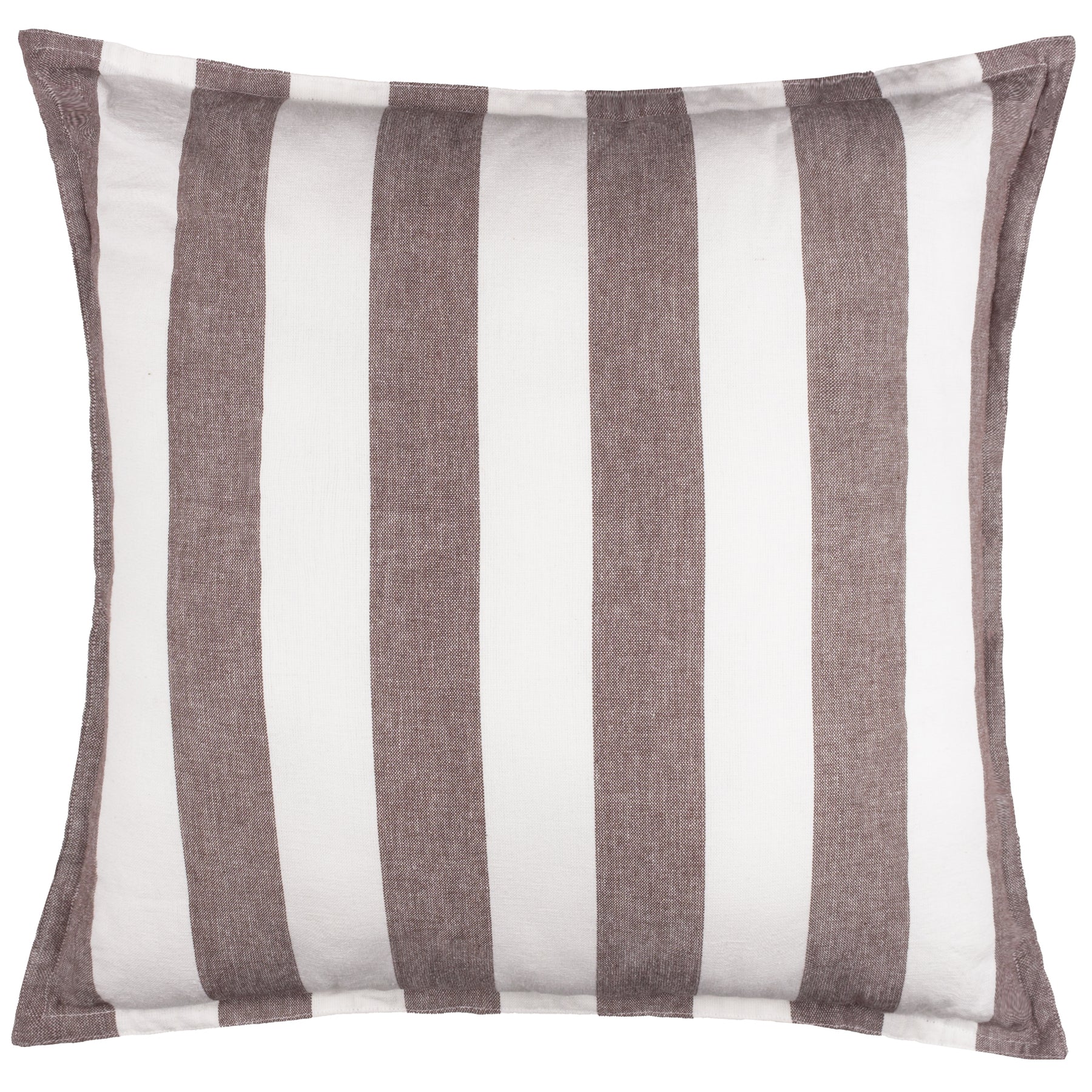 Yard Hayle Cotton Outdoor Filled Cushion 50cm x 50cm Chocolate