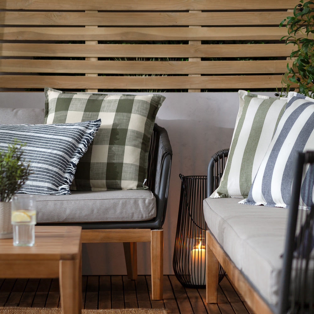 Yard Hayle Cotton Outdoor 50cm x 50cm Filled Cushion Moss