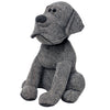 Herringbone Dog Novelty Doorstop Grey