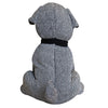 Herringbone Dog Novelty Doorstop Grey