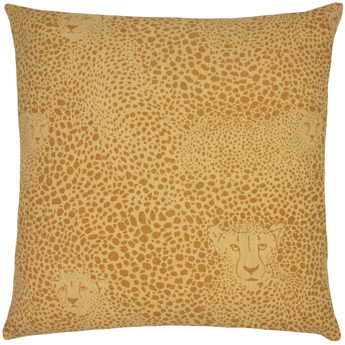 furn. Hidden Cheetah Printed 50cm x 50cm Filled Cushion Honey