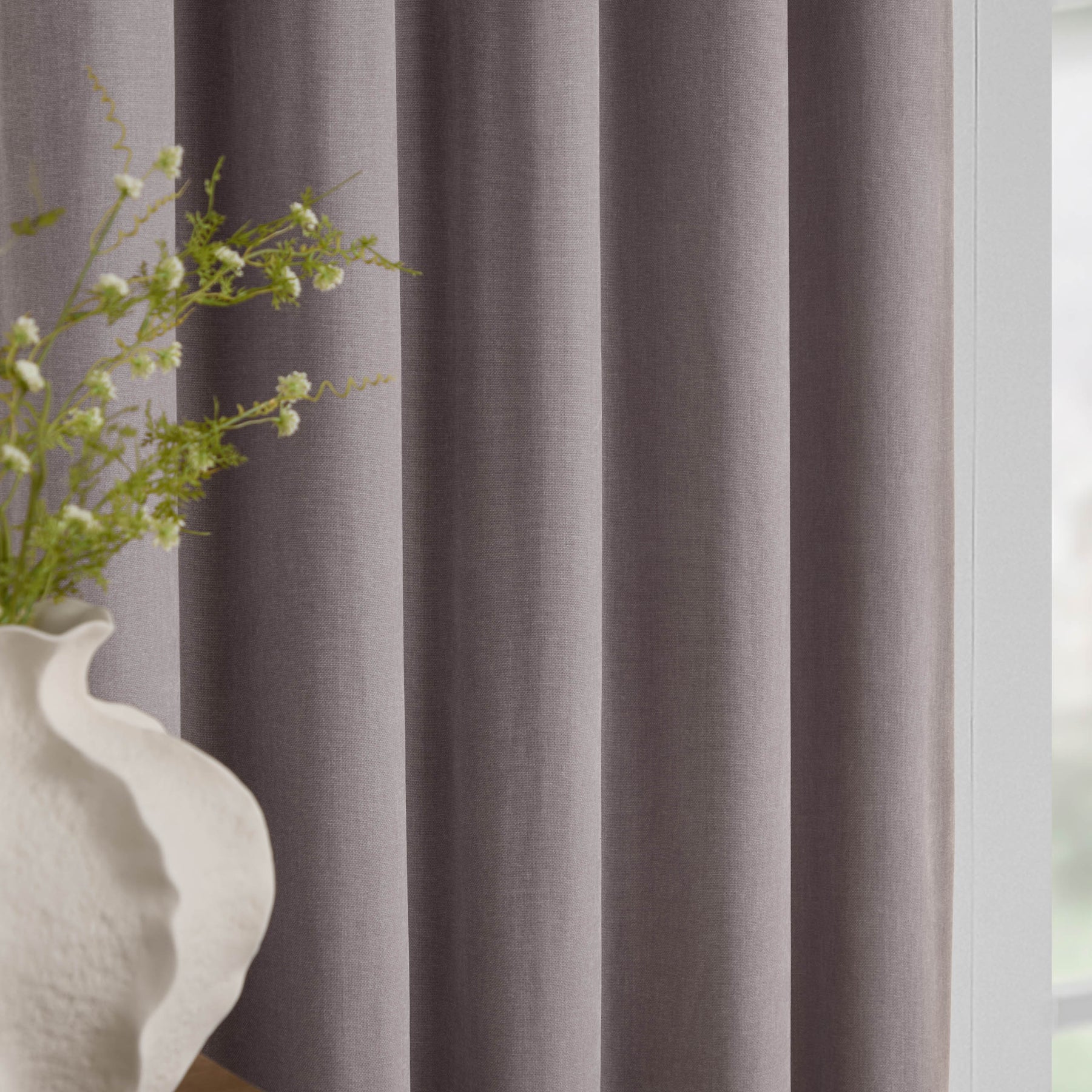 Yard Heavy Chenille Ready Made Eyelet Curtains Mauve