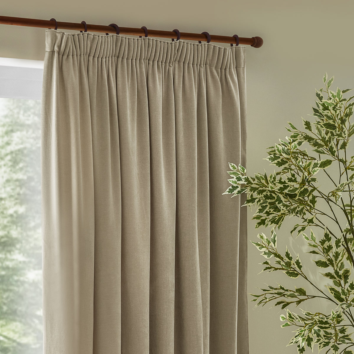 Yard Heavy Chenille Velvet Ready Made Blockout Curtains Linen