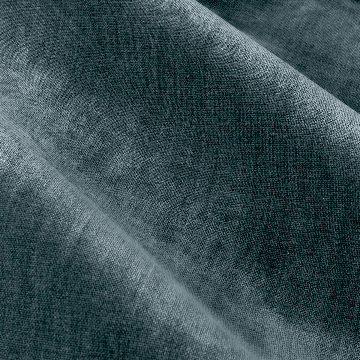 Yard Heavy Chenille Velvet Ready Made Pencil Pleat Curtains Marine