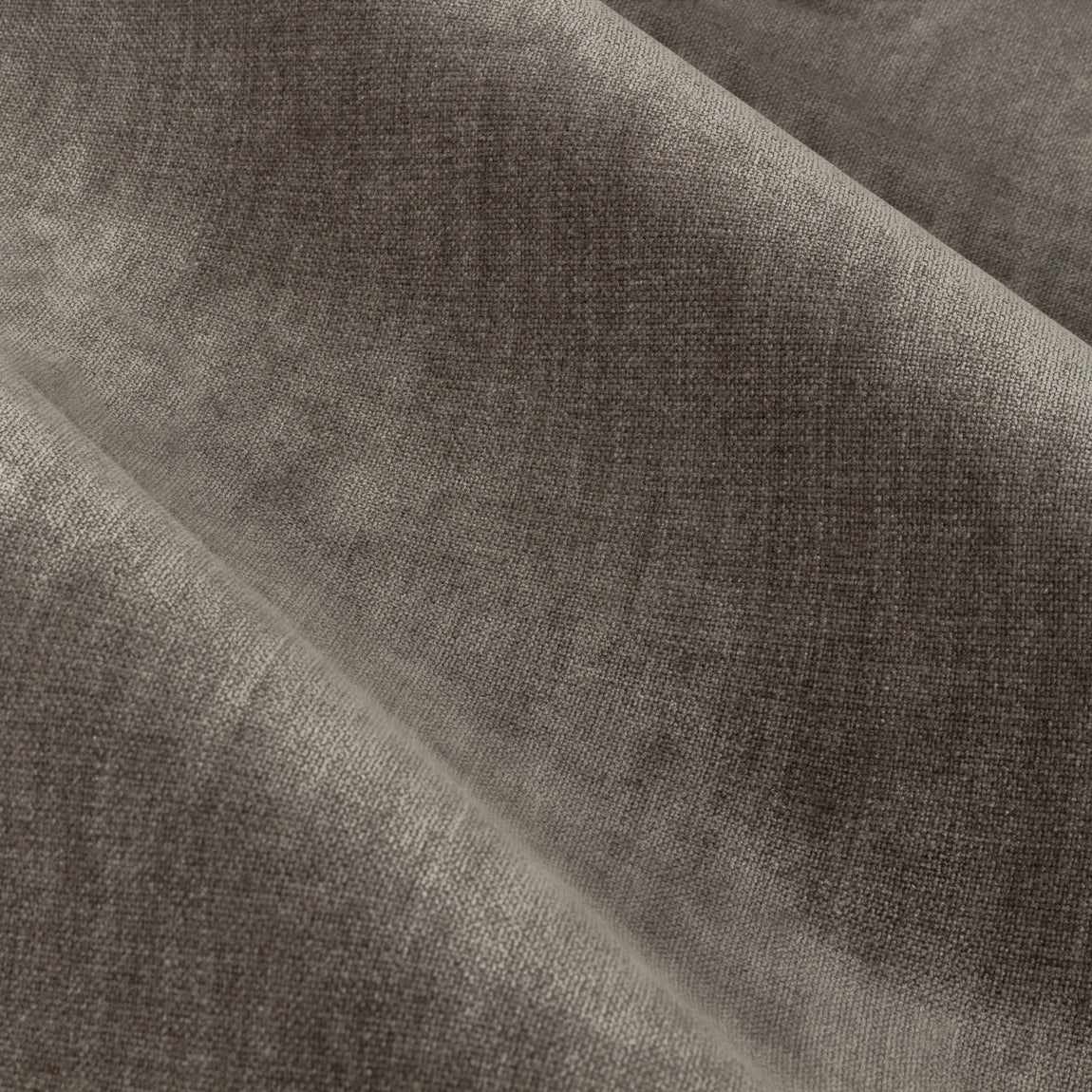 Yard Heavy Chenille Velvet Ready Made Pencil Pleat Curtains Greige