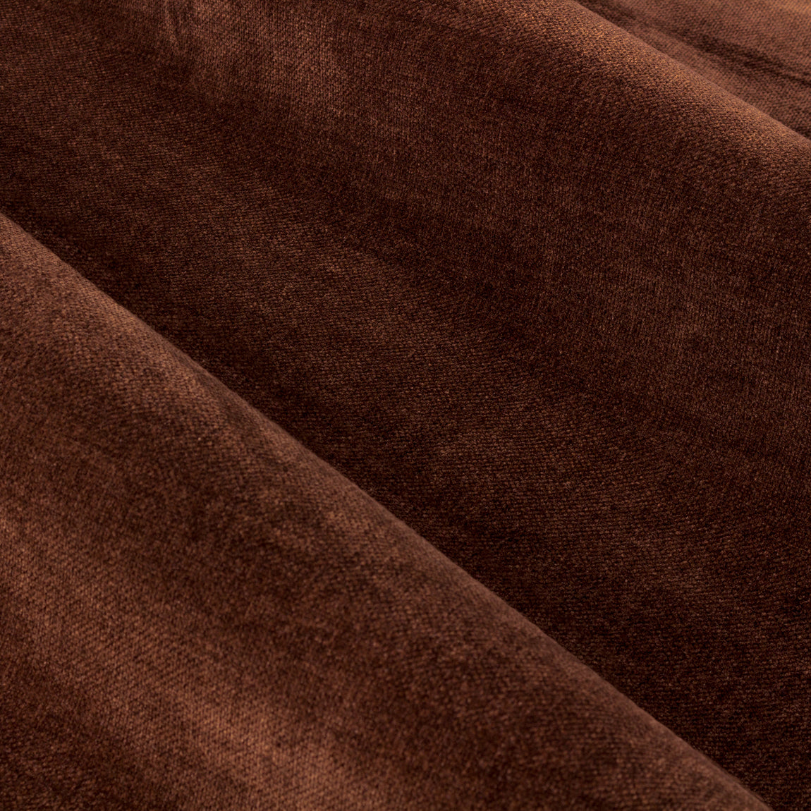Yard Heavy Chenille Velvet Ready Made Pencil Pleat Curtains Nutmeg