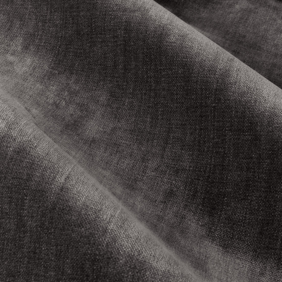 Yard Heavy Chenille Velvet Ready Made Pencil Pleat Curtains Charcoal