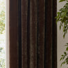 Yard Heavy Chenille Velvet Ready Made Pencil Pleat Curtains Brown