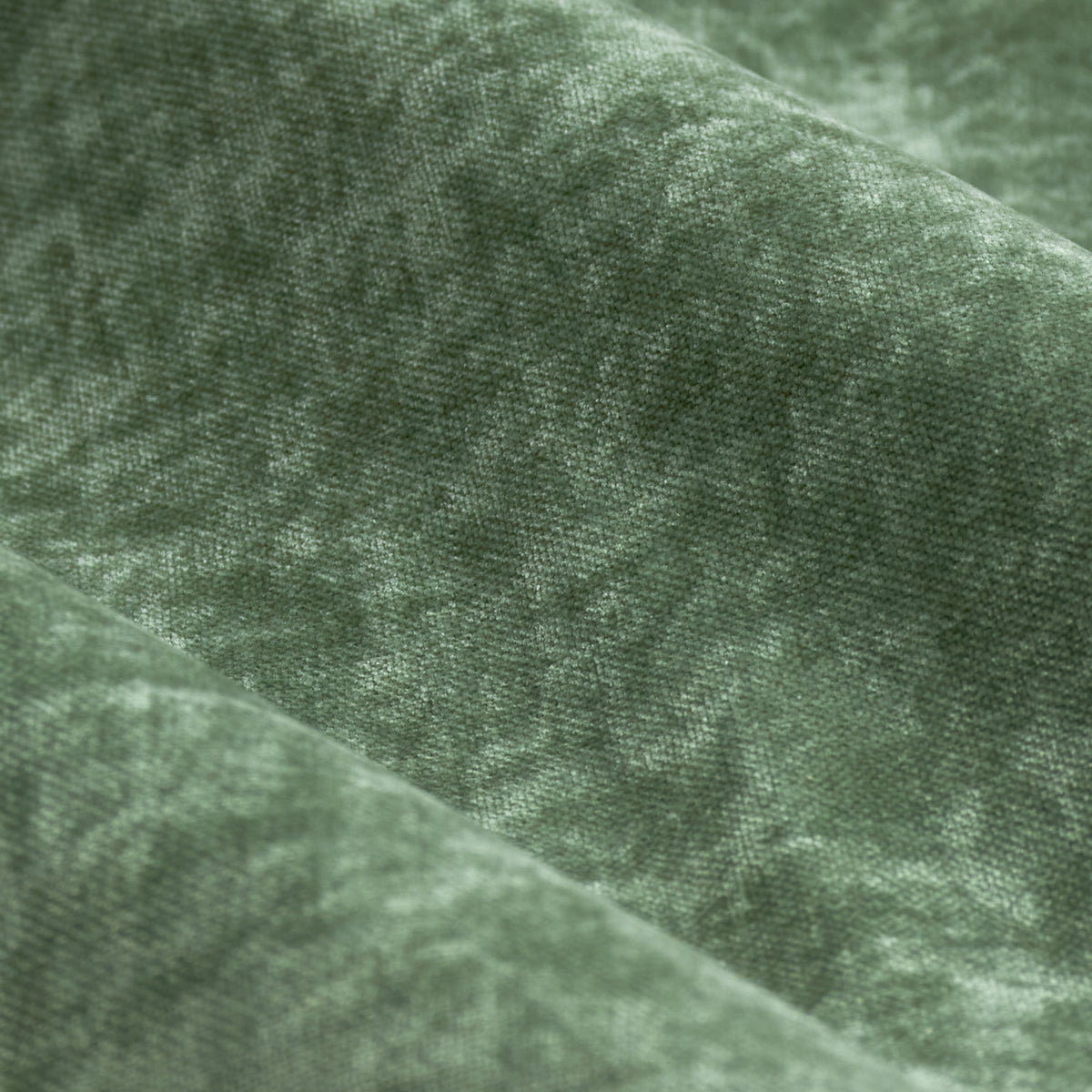 Yard Heavy Chenille Velvet Ready Made Pencil Pleat Curtains Eucalyptus