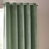 Yard Heavy Chenille Velvet Ready Made Eyelet Curtains Eucalyptus