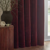 Yard Heavy Chenille Velvet Ready Made Eyelet Blockout Curtains Beetroot