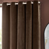 Yard Heavy Chenille Velvet Ready Made Eyelet Curtains Brown