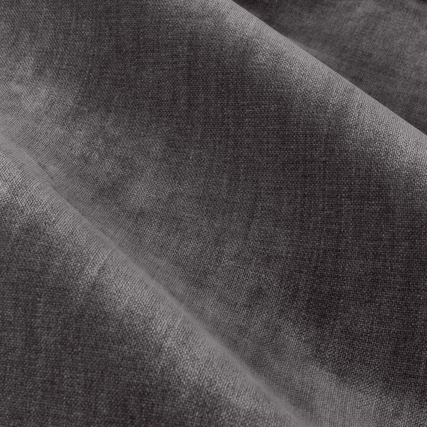Yard Heavy Chenille Velvet Ready Made Eyelet Curtains Charcoal