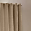 Yard Heavy Chenille Velvet Ready Made Eyelet Curtains Natural