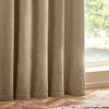 Yard Heavy Chenille Velvet Ready Made Eyelet Curtains Natural