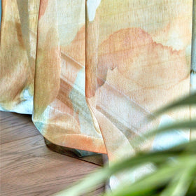 HARLEQUIN Foresta Extra Wide Weighted Sheer Voile Fabric Baked Terracotta