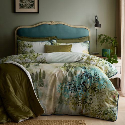 Soiree Hidden Garden Duvet Cover Bedding Set Green