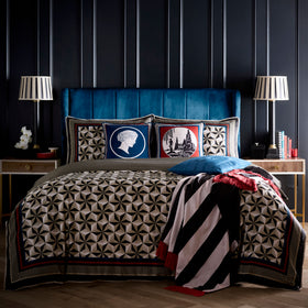 Laurence Llewelyn-Bowen Hero Duvet Cover Bedding Set Black