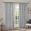 Yard Hebden Cotton Ready Made Blackout Pencil Pleat Curtains Mineral Blue
