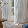 Yard Hebden Cotton Ready Made Blackout Pencil Pleat Curtains Mineral Blue