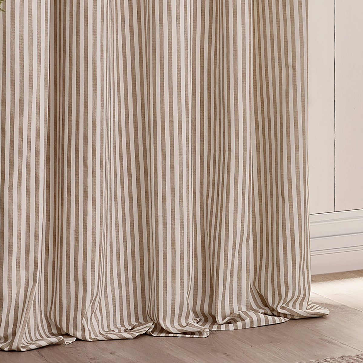 Yard Hebden Cotton Ready Made Blackout Pencil Pleat Curtains Natural