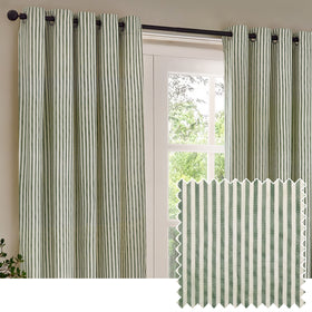 Yard Hebden Cotton Ready Made Eyelet Blackout Curtains Forest