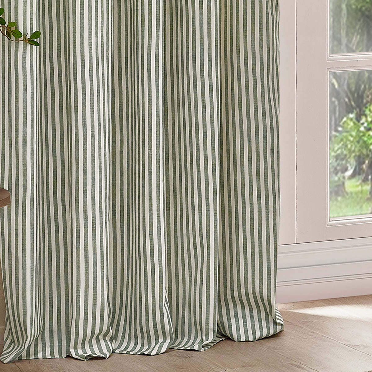 Yard Hebden Cotton Ready Made Eyelet Blackout Curtains Forest