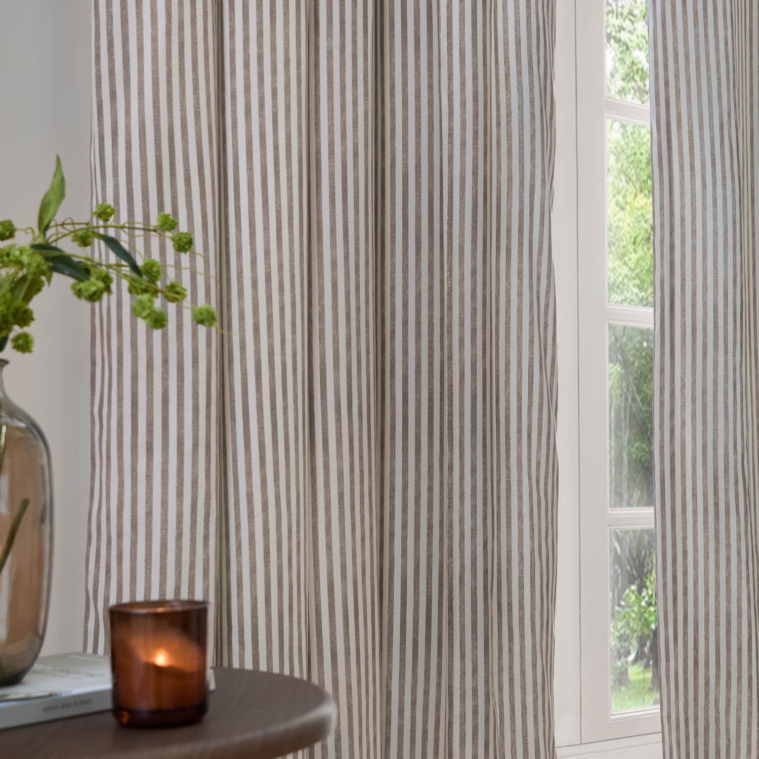 Yard Hebden Cotton Ready Made Eyelet Blackout Curtains Mole