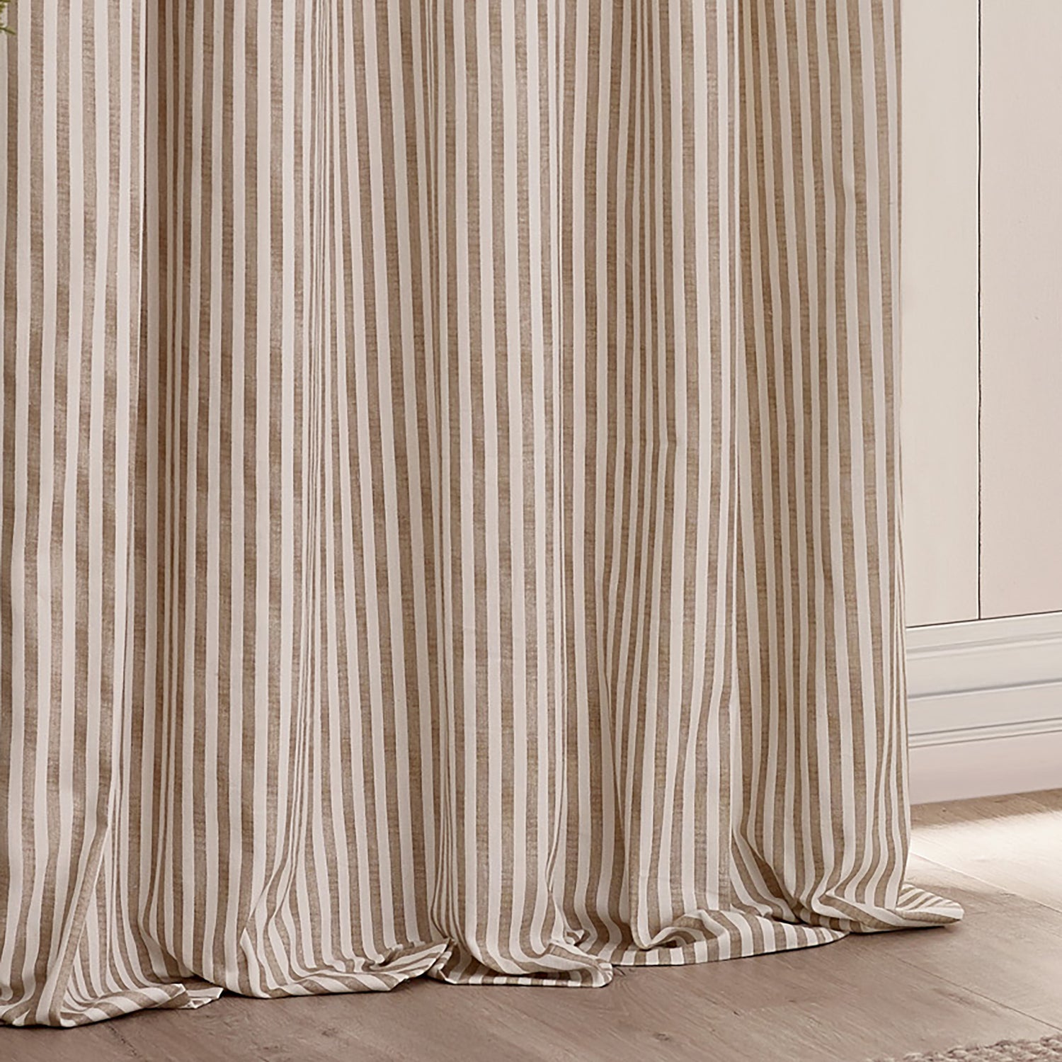 Yard Hebden Cotton Ready Made Eyelet Blackout Curtains Natural