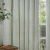 Yard Hebden Cotton Ready Made Pencil Pleat Curtains Eucalyptus