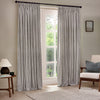 Yard Hebden Striped Cotton Ready Made Pencil Pleat Curtains Grey