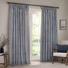 Yard Hebden Striped Cotton Ready Made Pencil Pleat Curtains Navy