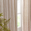 Yard Hebden Striped Cotton Ready Made Pencil Pleat Curtains Natural