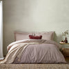 Yard Hebden Melange Stripe Cotton Duvet Cover Bedding Set Beetroot