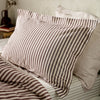 Yard Hebden Melange Stripe Cotton Duvet Cover Bedding Set Beetroot