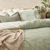 Hebden Melange Stripe Duvet Cover Bedding Set Forest