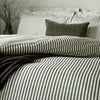 Yard Hebden Melange Stripe Cotton Duvet Cover Bedding Set Black