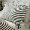 Yard Hebden Melange Stripe Cotton Duvet Cover Bedding Set Black