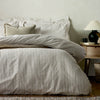 Yard Hebden Melange Stripe Cotton Duvet Cover Bedding Set Mole