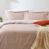 Yard Hebden Melange Stripe Cotton Duvet Cover Bedding Set Pecan